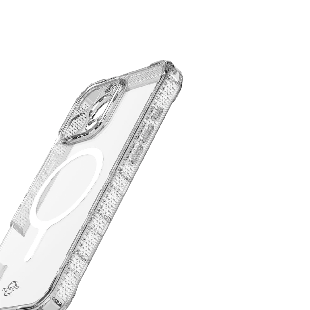 ItSkins Supreme R Clear Case with MagSafe for 16 Pro Max - Transparent White Print