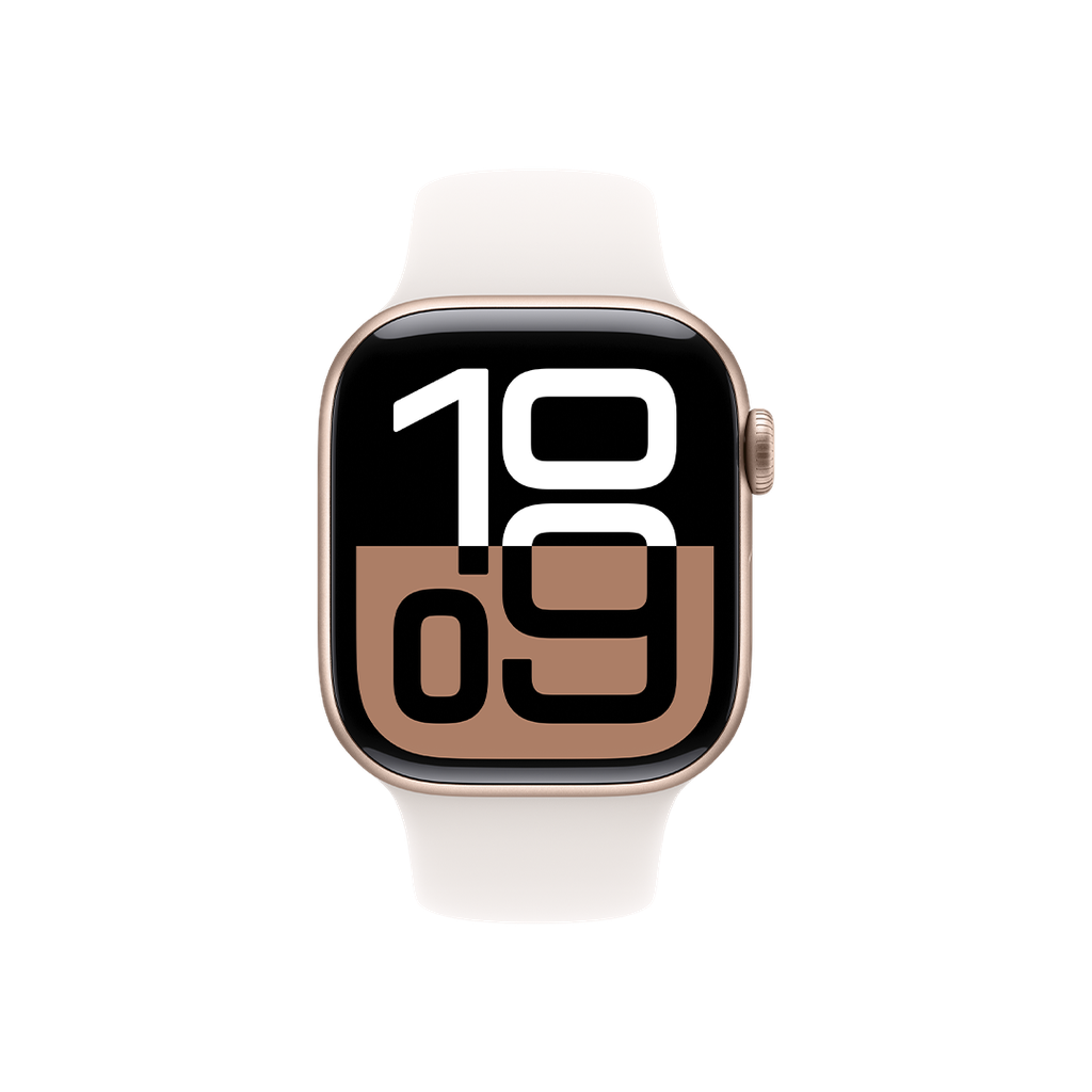 Apple Watch Series 10 GPS 42mm Rose Gold Aluminium Case with Light Blush Sport B
