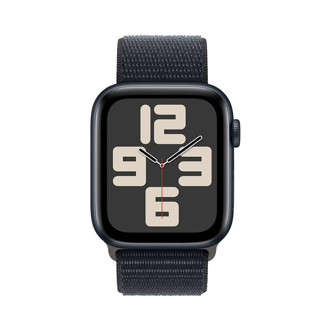 Apple Watch SE GPS 44mm Midnight Aluminium Case with Ink Sport Loop