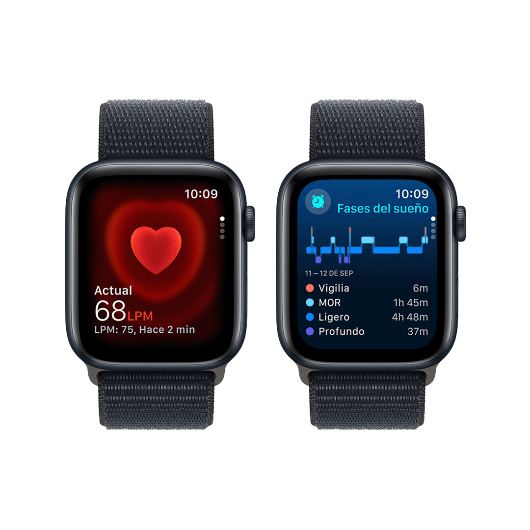 Apple Watch SE GPS 44mm Midnight Aluminium Case with Ink Sport Loop