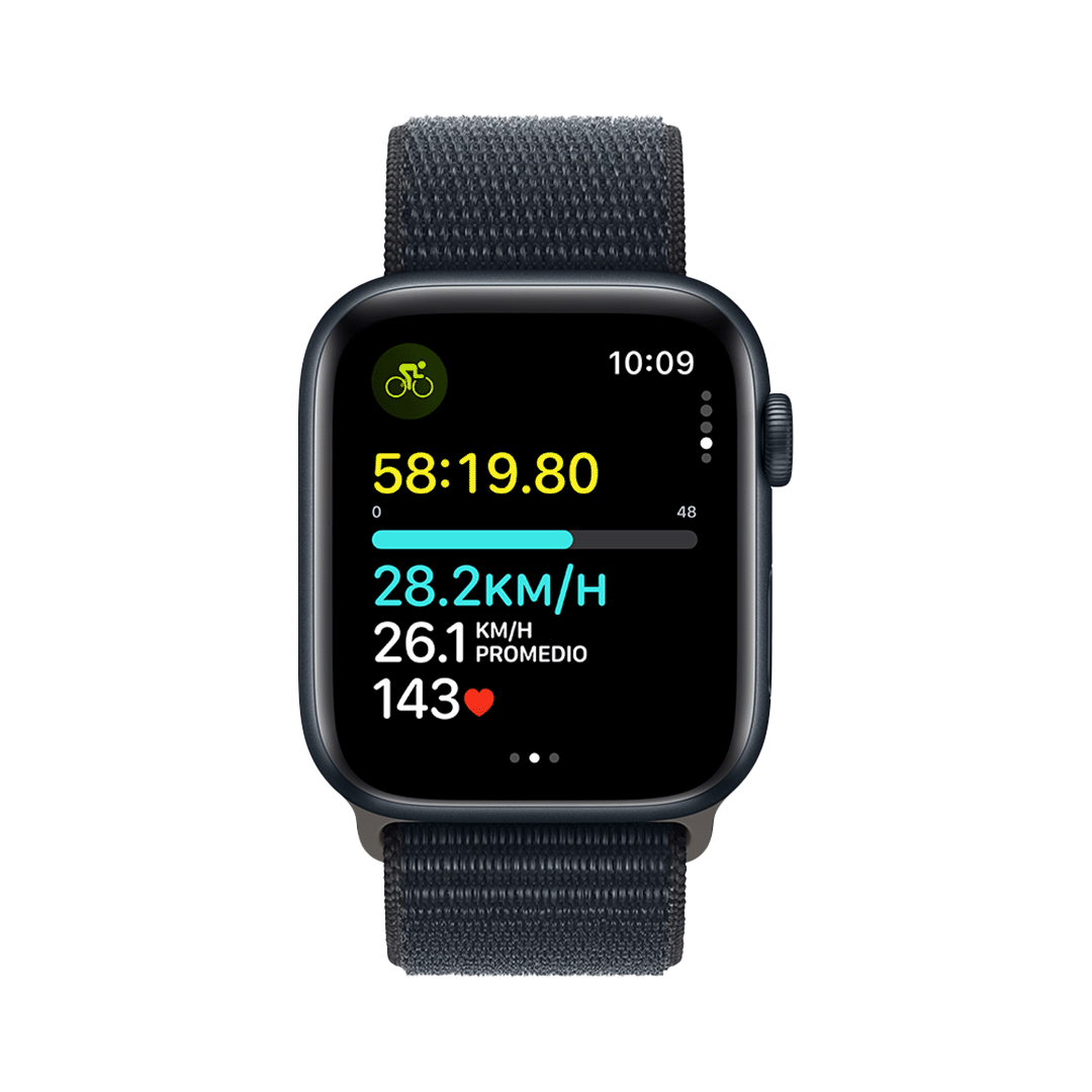 Apple Watch SE GPS 44mm Midnight Aluminium Case with Ink Sport Loop