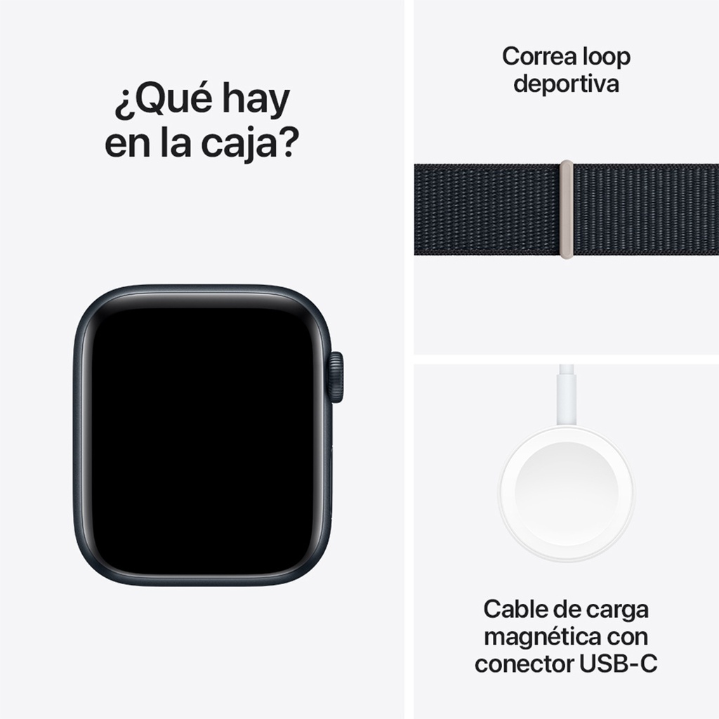 Apple Watch SE GPS 44mm Midnight Aluminium Case with Ink Sport Loop