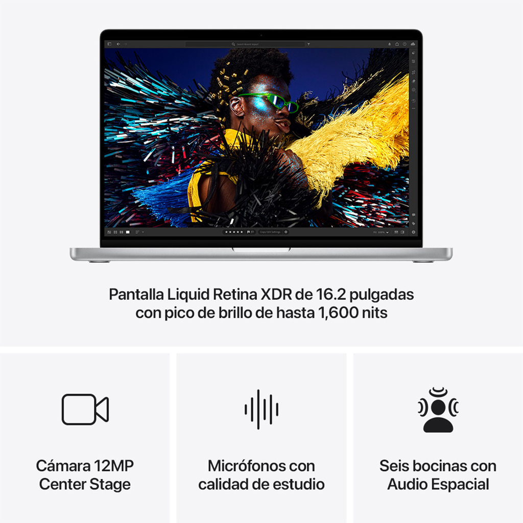 MacBook Pro 16" M4 Max - 14 CPU, 32 GPU, 36 GB, 1 TB - Plata