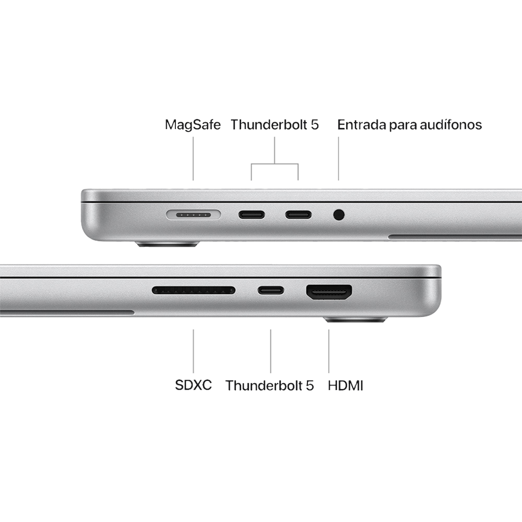MacBook Pro 16" M4 Max - 14 CPU, 32 GPU, 36 GB, 1 TB - Plata