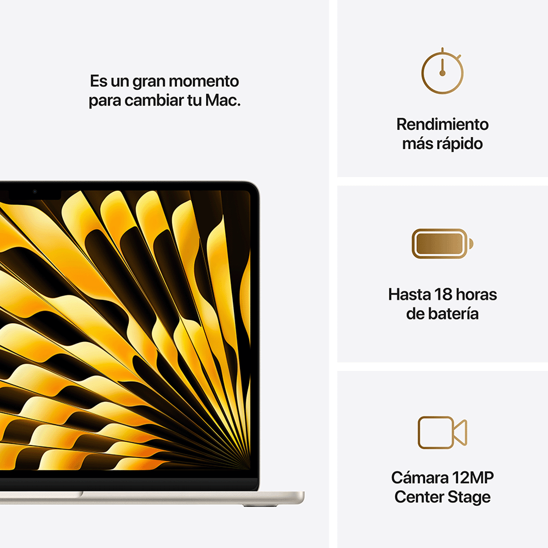 MacBook Air 13" M4 - 10 CPU, 10 GPU, 24 GB, 512 GB - Blanco Estrella