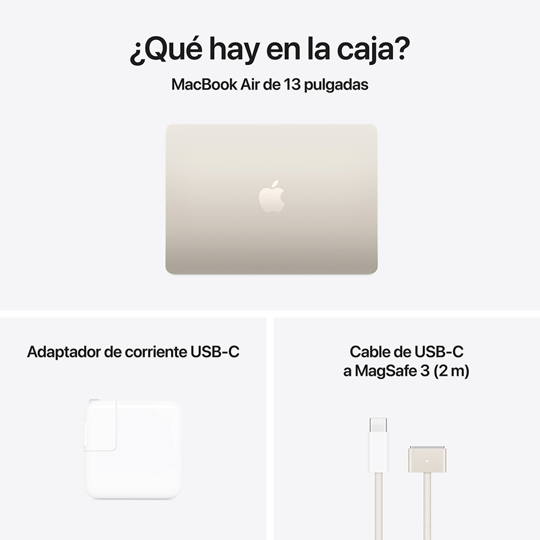 MacBook Air 13" M4 - 10 CPU, 10 GPU, 24 GB, 512 GB - Blanco Estrella