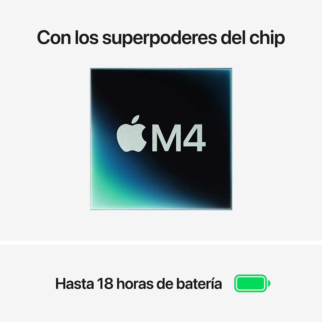 MacBook Air M4 - 10 CPU, 8 GPU, 16 GB, 256 GB - Plata