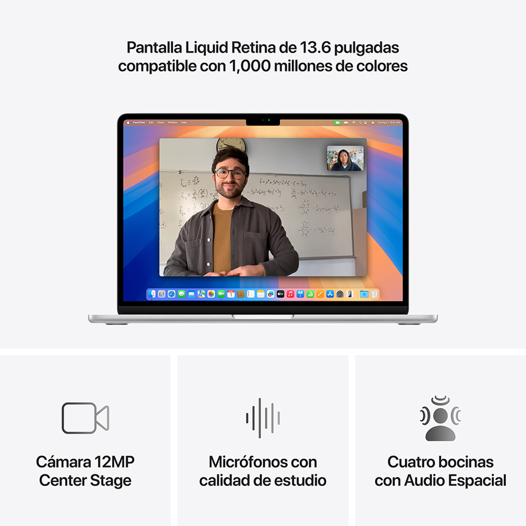 MacBook Air M4 - 10 CPU, 8 GPU, 16 GB, 256 GB - Plata