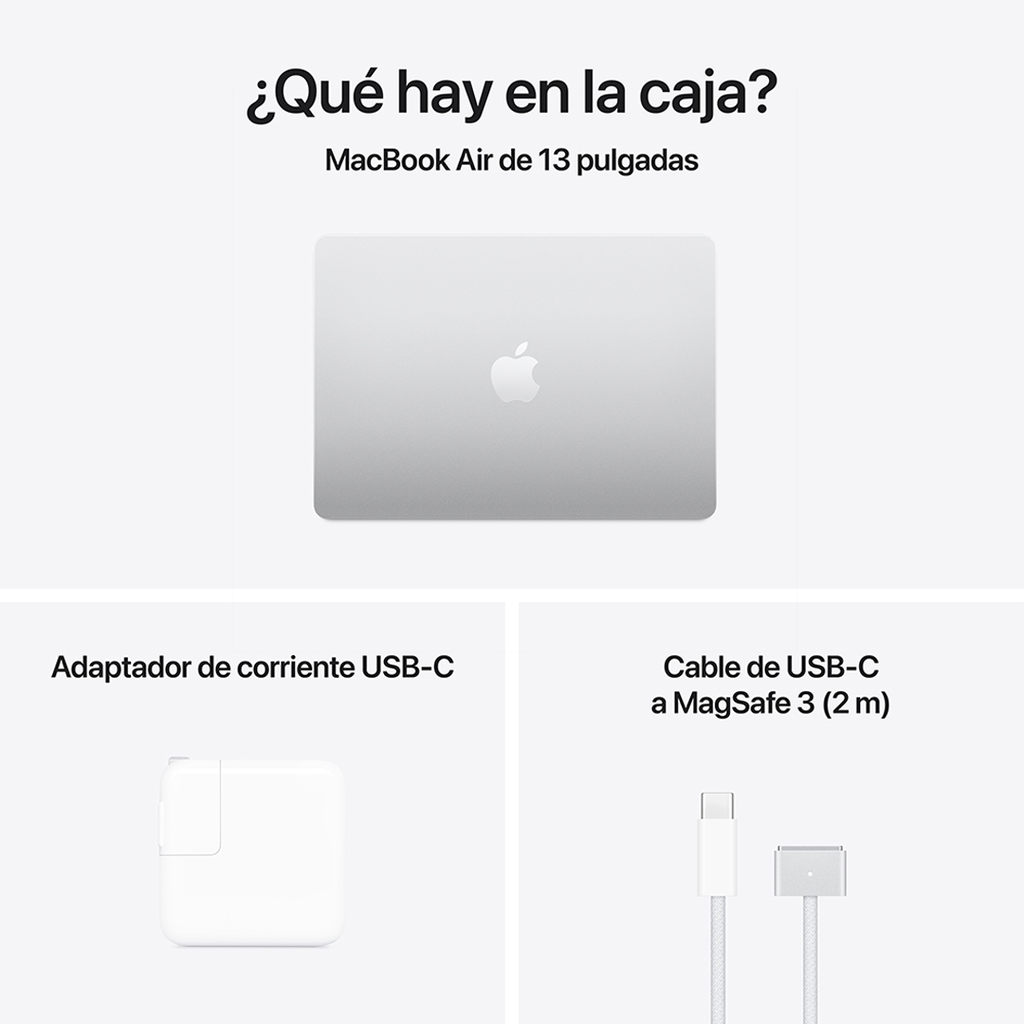 MacBook Air M4 - 10 CPU, 8 GPU, 16 GB, 256 GB - Plata