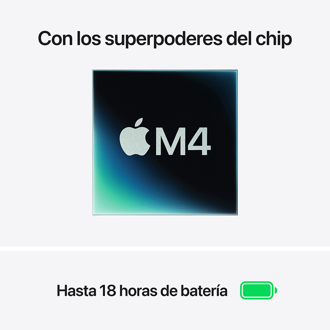 MacBook Air 13" M4 - 10 CPU, 8 GPU, 16 GB, 256 GB - Medianoche