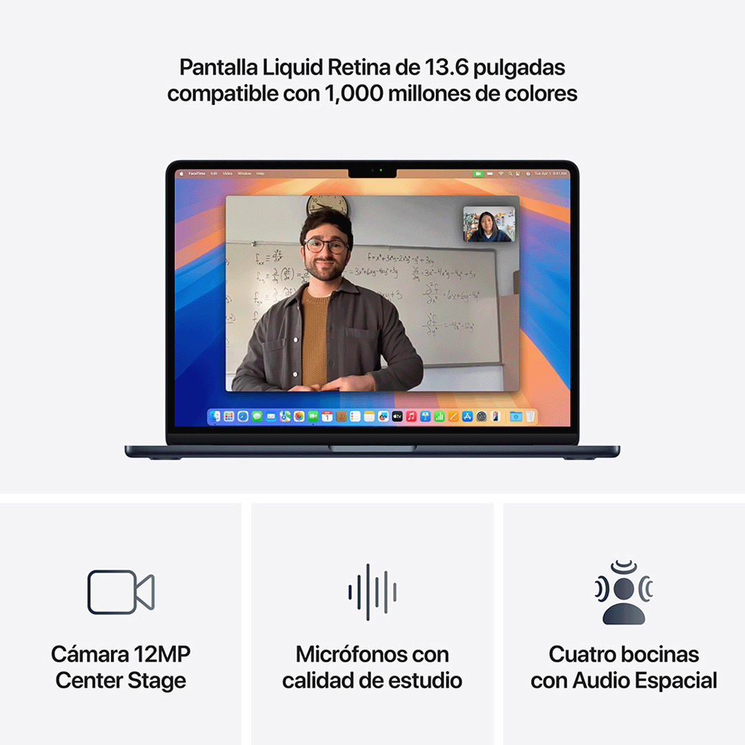 MacBook Air 13" M4 - 10 CPU, 8 GPU, 16 GB, 256 GB - Medianoche