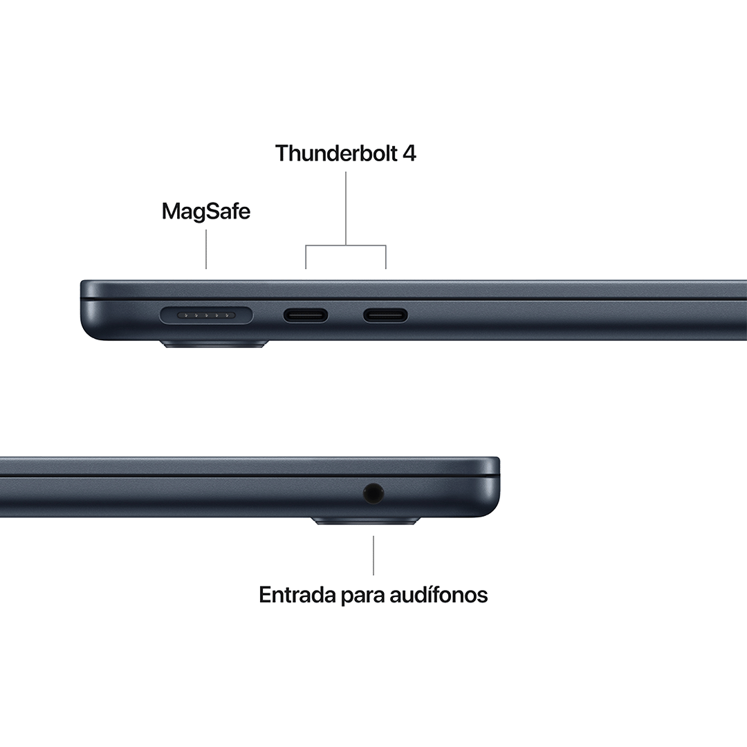 MacBook Air 13" M4 - 10 CPU, 8 GPU, 16 GB, 256 GB - Medianoche