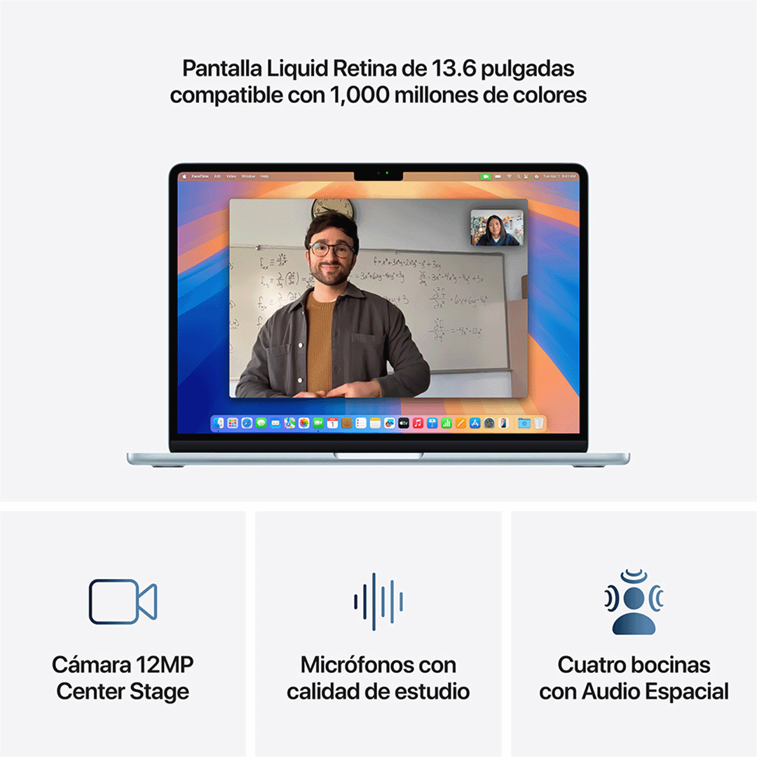 MacBook Air 13" M4 - 10 CPU, 10 GPU, 24 GB RAM de 512 GB - Azul Cielo