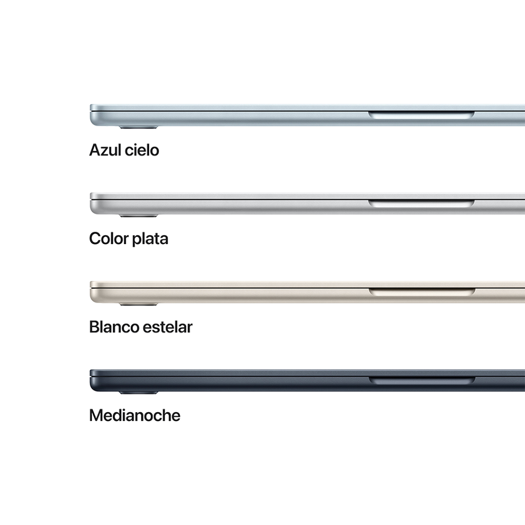 MacBook Air 15" M4 - 10 CPU, 10 GPU, 16 GB RAM de 256 GB - Azul Cielo