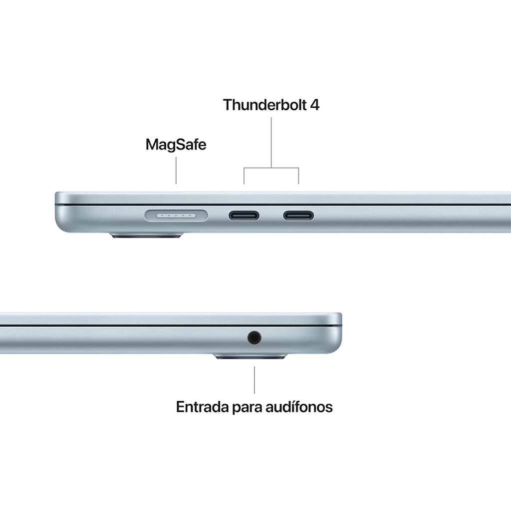 MacBook Air 15" M4 - 10 CPU, 10 GPU, 16 GB RAM de 256 GB - Azul Cielo