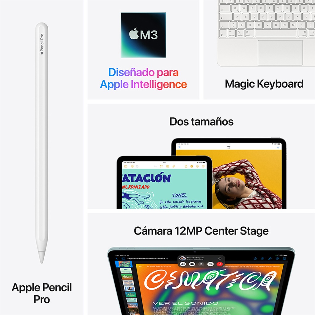 iPad Air 11” M3 WiFi de 512 GB - Blanco estelar
