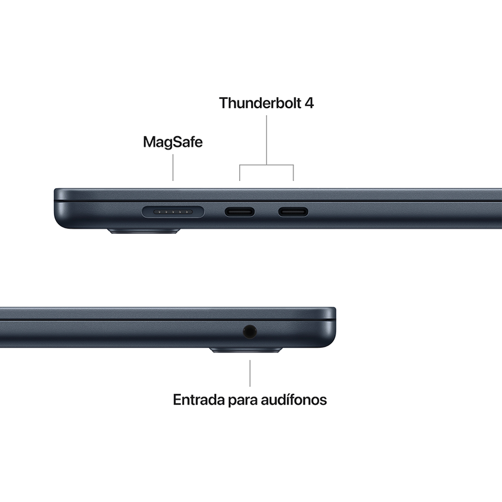 MacBook Air 15" M4 - 10 CPU, 10 GPU, 16 GB, 256 GB - Medianoche