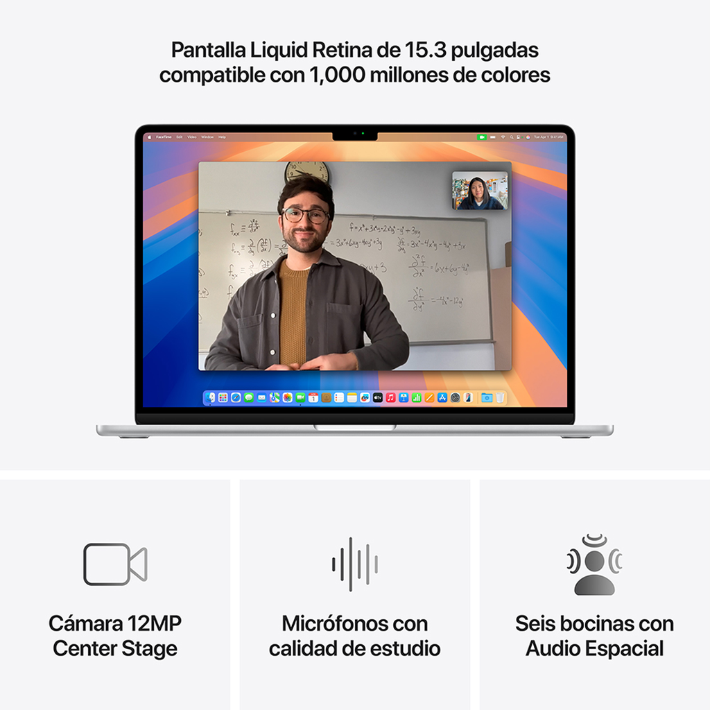 MacBook Air 15" M4 - 10 CPU, 10 GPU, 16 GB, 512 GB - Plata