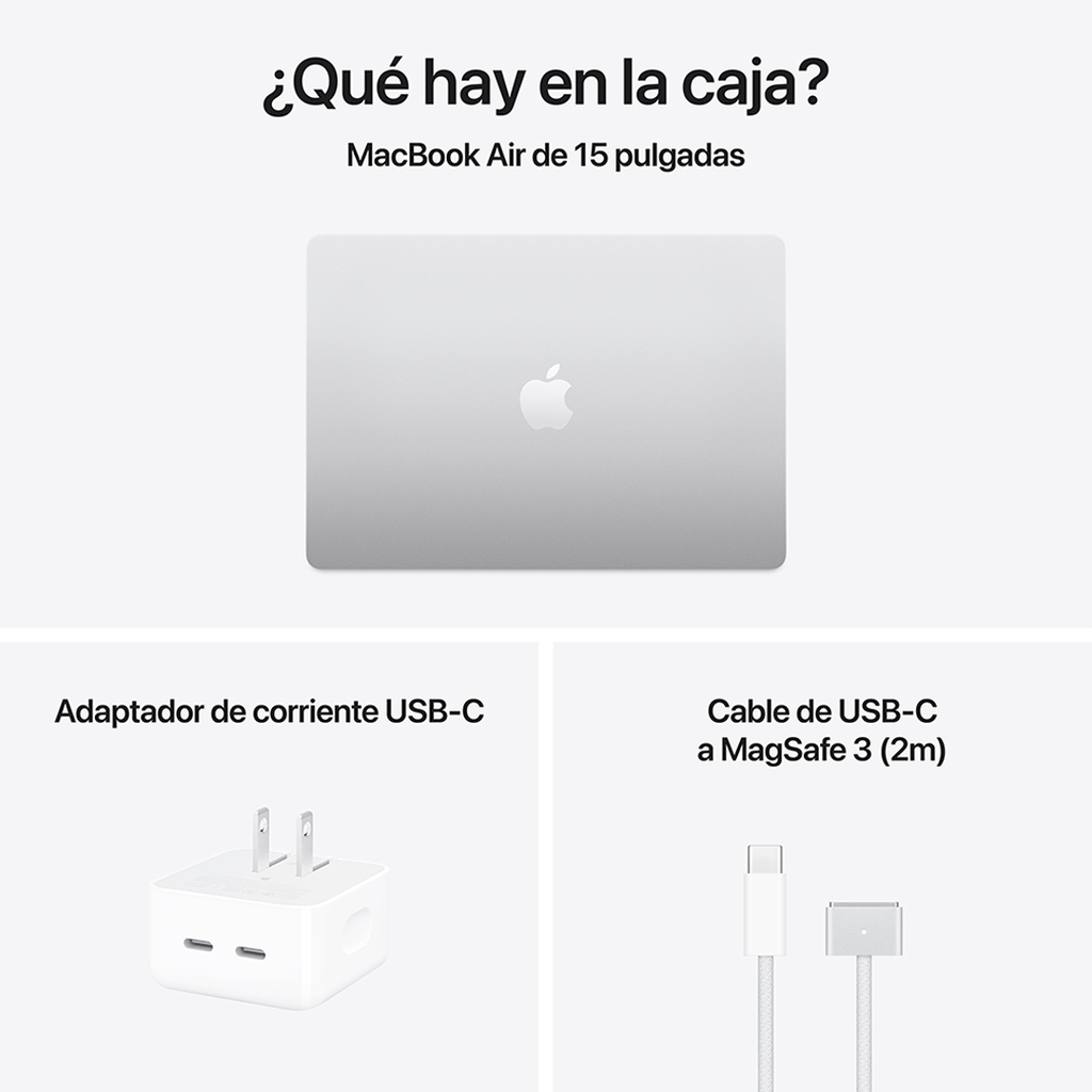 MacBook Air 15" M4 - 10 CPU, 10 GPU, 16 GB, 512 GB - Plata
