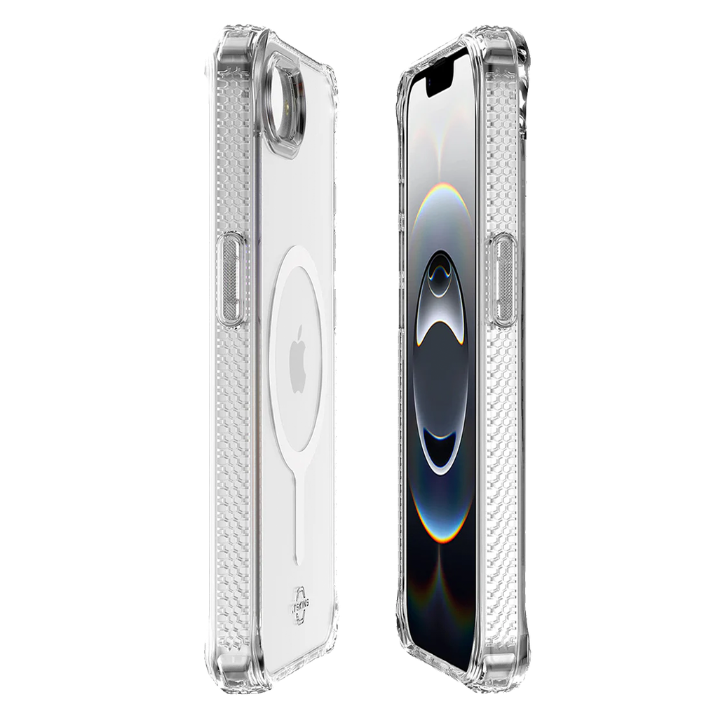 Itskins Hybrid R Funda Transparente con MagSafe para iPhone 16e - Transparente