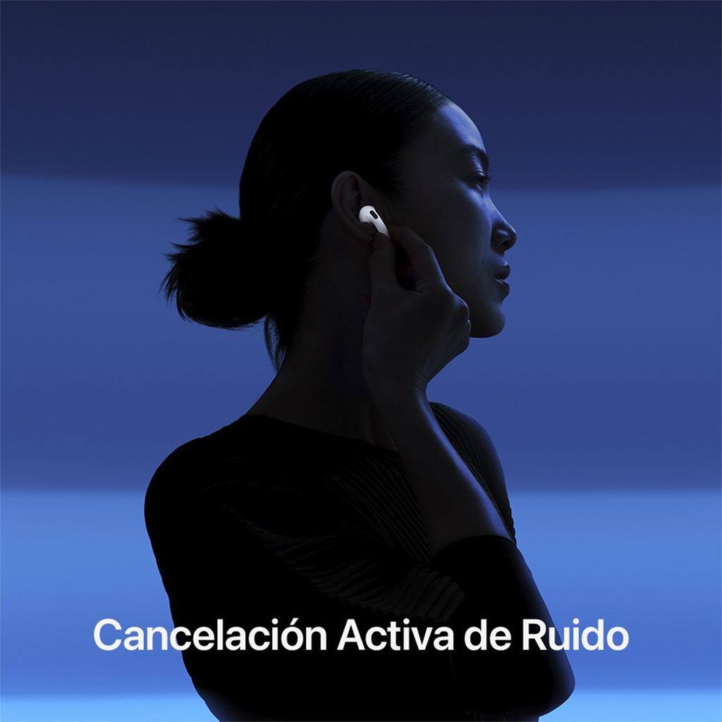 Cancelación activa de ruido.