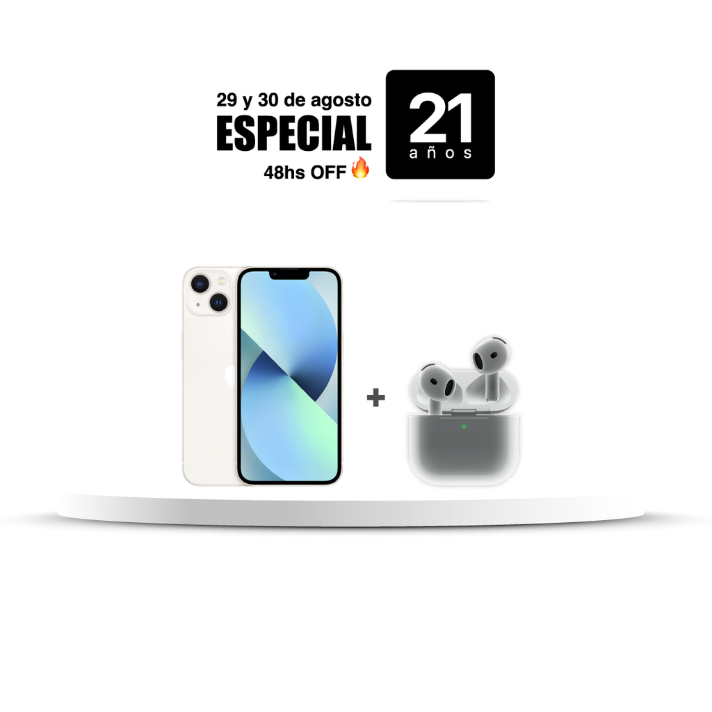 iPhone 13 128GB (MLPG3LZ/A) + AirPods 4 USB-C (MXP63BE/A)