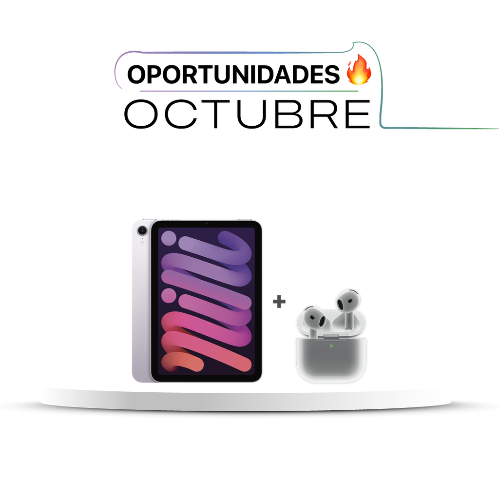 iPad mini Wi-Fi 128 GB (MXN93LE/A) + AirPods 4 (MXP63BE/A)