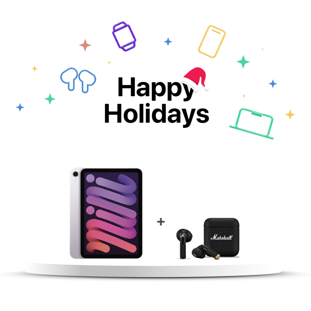 (MXNE3LE/A) iPad Mini WiFi 256GB | Violeta + (1006653) Marshall Minor IV Auriculares inalámbricos  In Ear - Negro