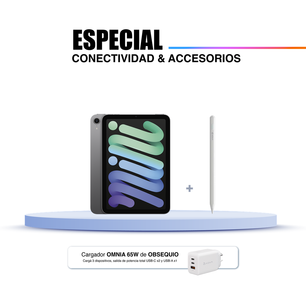 iPad mini Wi-Fi + Cellular 128 GB (MXPN3LE/A) + Adam Elements Stylus Pencil