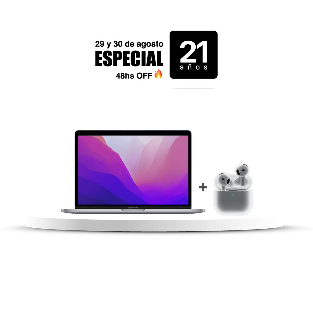 MacBook Pro 13" M2 (MNEJ3LE/A) + Airpods 4 USBC (MXP63BE/A)