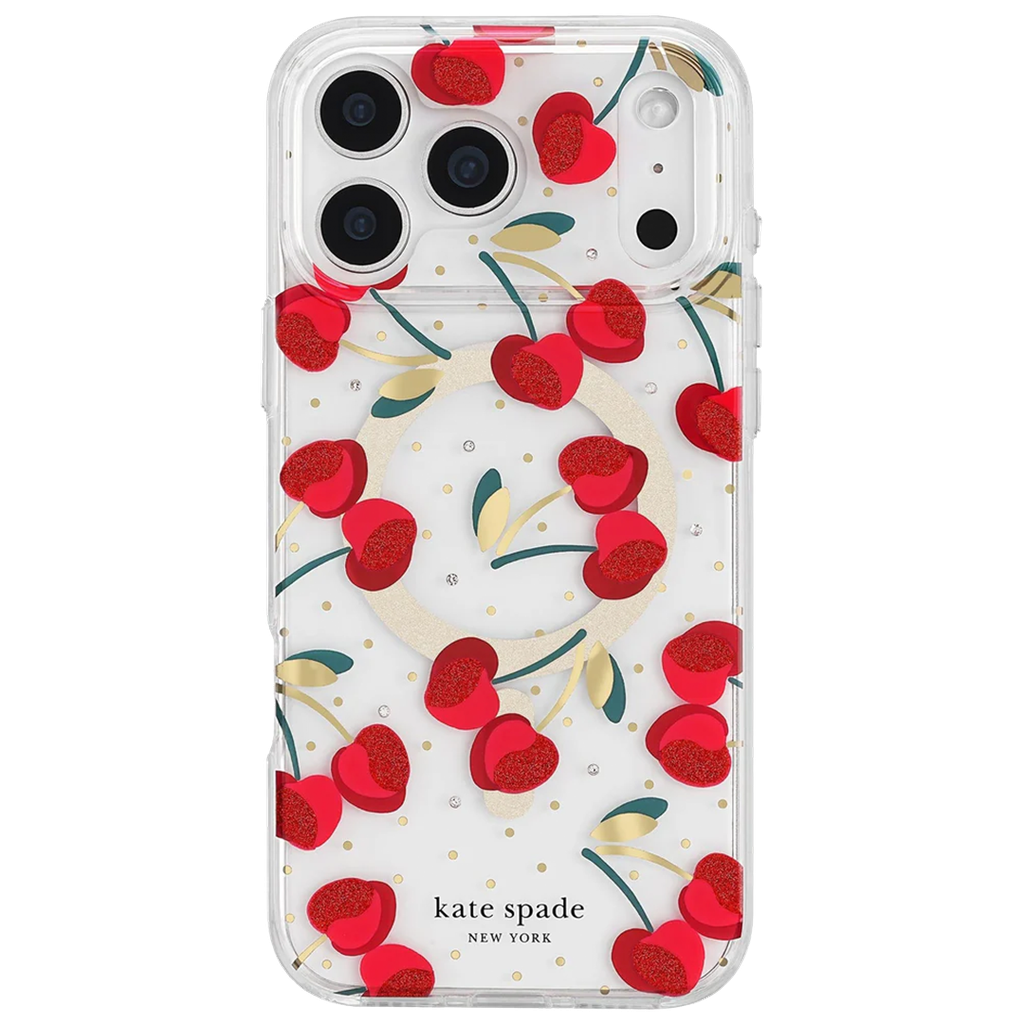 Funda Protectora con MagSafe de Kate Spade para iPhone 17 Pro Max - Cereza