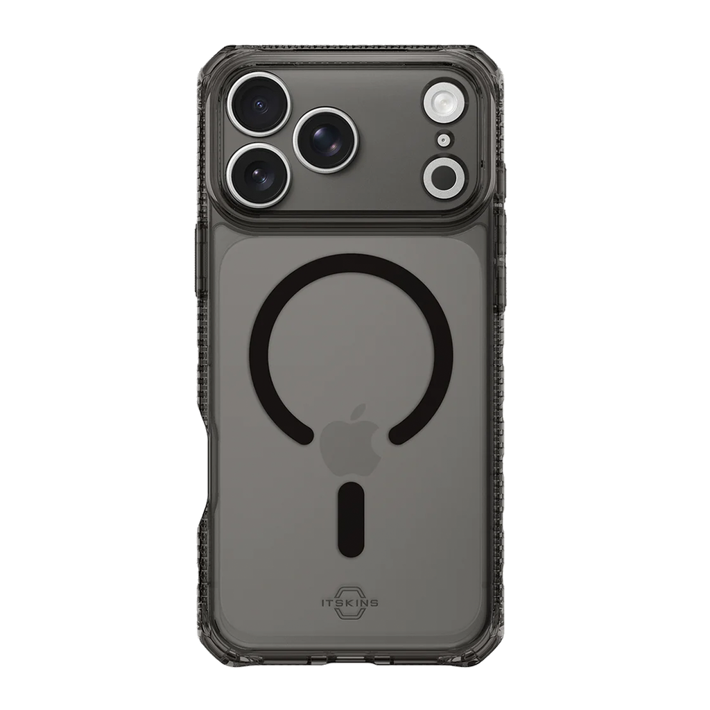 ItSkins Hybrid R Vapor Funda con MagSafe para iPhone 17 Pro - Humo