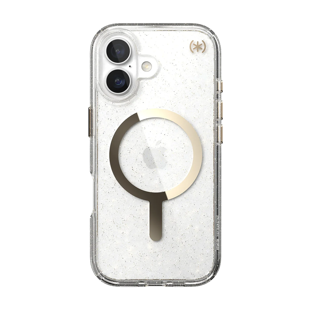 Funda Presidio Lux Glitter con MagSafe de Speck para iPhone 17 - Oro metálico