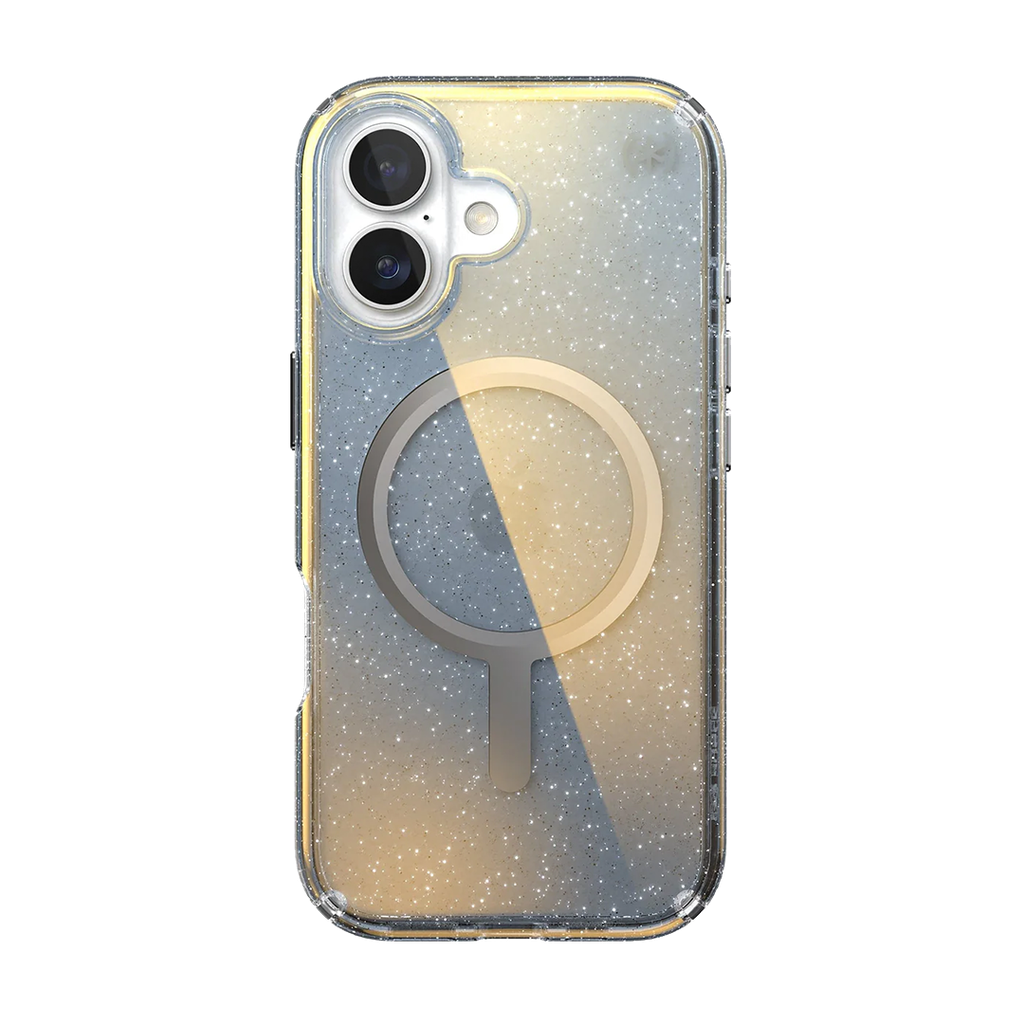 Speck Presidio Lux con MagSafe para iPhone 17 Air - Hyper Glitter Espejado/Plata Metalico