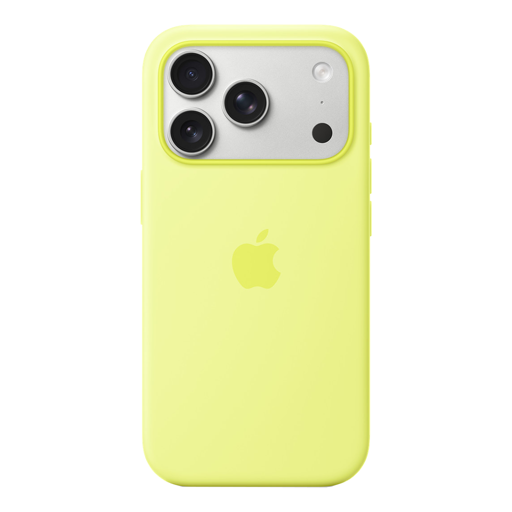 Funda de silicona con MagSafe de Apple para iPhone 17 Pro – Amarillo Neón