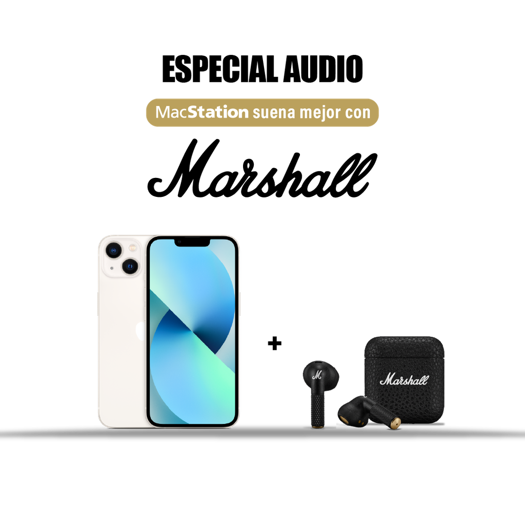 iPhone 13 Blanco Estelar+ [1006653] Marshall Minor IV Auriculares inalámbricos  In Ear - Negro