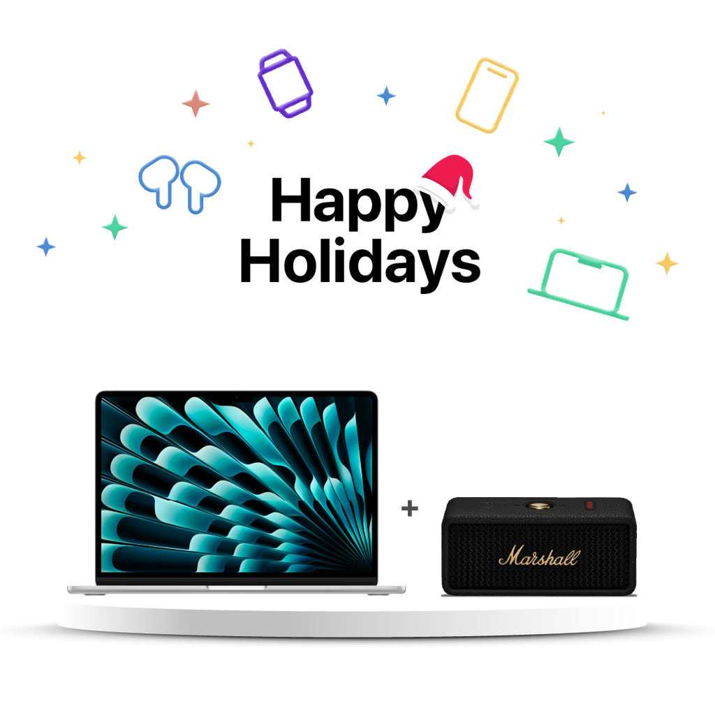 MacBook Air 13" M4 256GB Plata + [1006884] Marshall Emberton III Parlante Bluetooth - Negro y Brasa