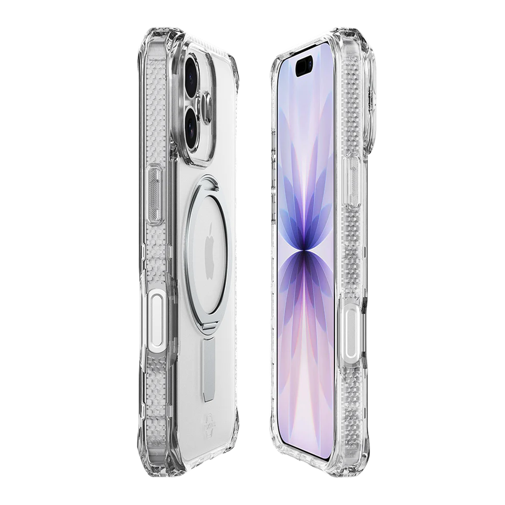 Funda Hybrid R Vapor Stand de ItSkins con MagSafe para iPhone 17 - Transparente
