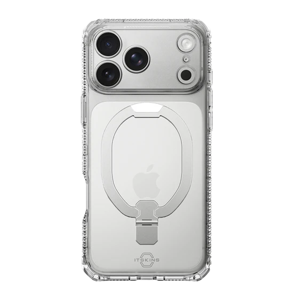 Funda Hybrid R Vapor Stand transparente de ItSkins con MagSafe para iPhone 17 Pro