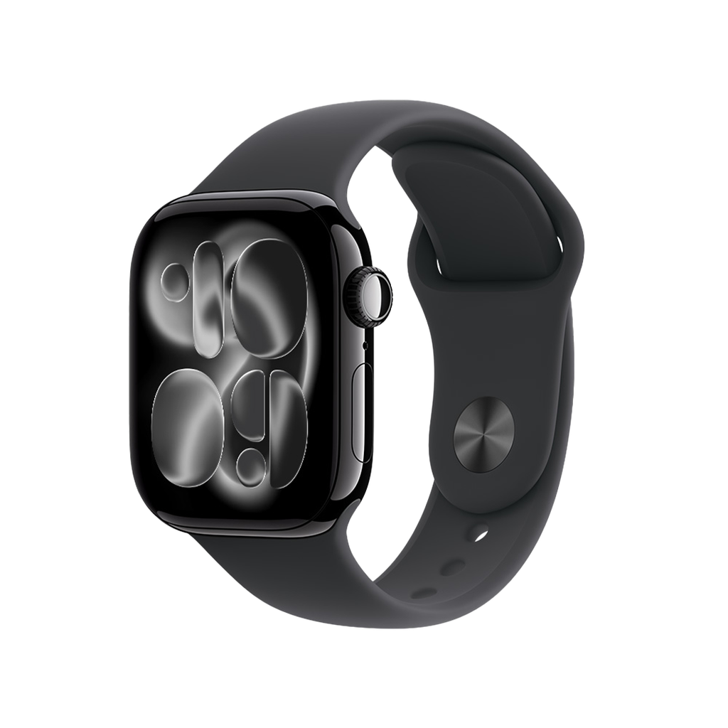 Apple Watch Series 11 (GPS) 42 mm - Caja de Aluminio Negro Azabache - Banda Deportiva Negra - M/L