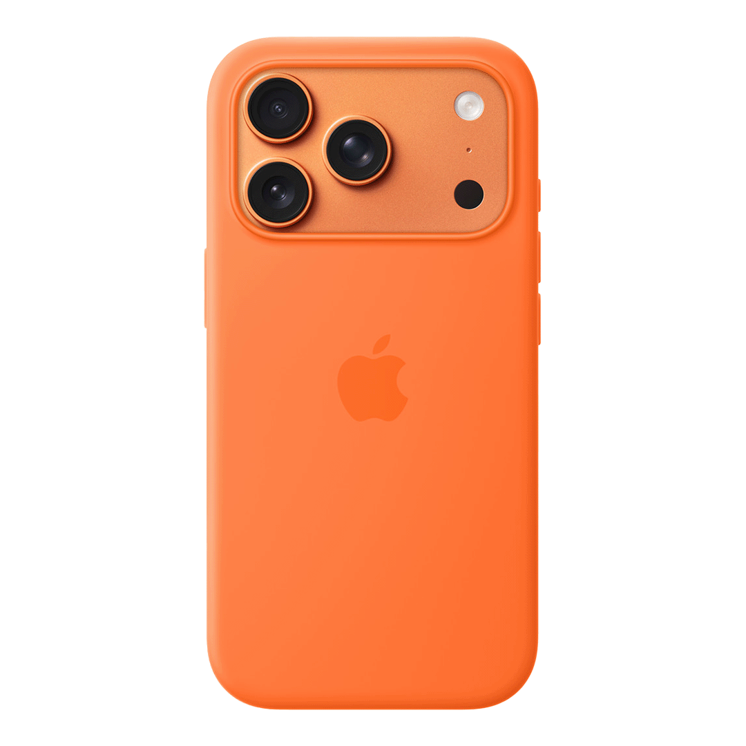 Funda de silicona con MagSafe de Apple para iPhone 17 Pro Max – Naranja