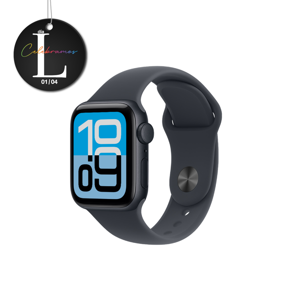 DIA L - Apple Watch SE 3 (GPS) 40mm - Caja de Aluminio Medianoche - Banda Deportiva Medianoche M/L