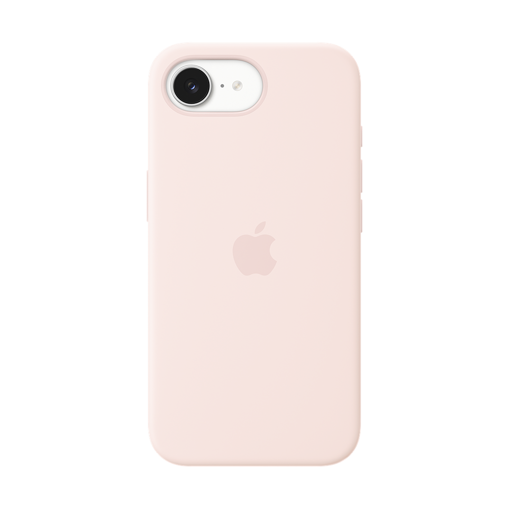 Funda de silicona con MagSafe de Apple para iPhone 17e - Rosa pálido