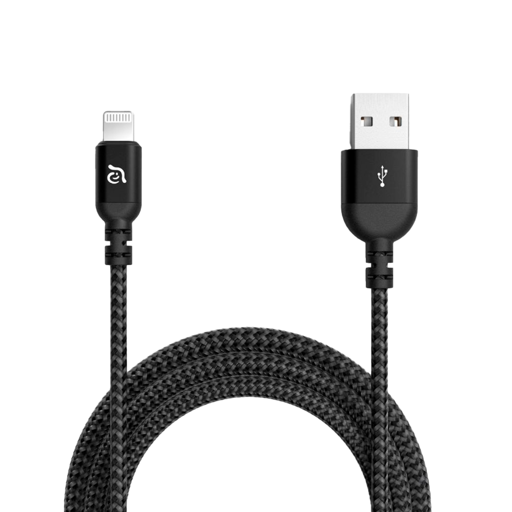 Cable PeAk III 120B de USB-A a Lightning (1.2 m) de Adam Elements - Negro