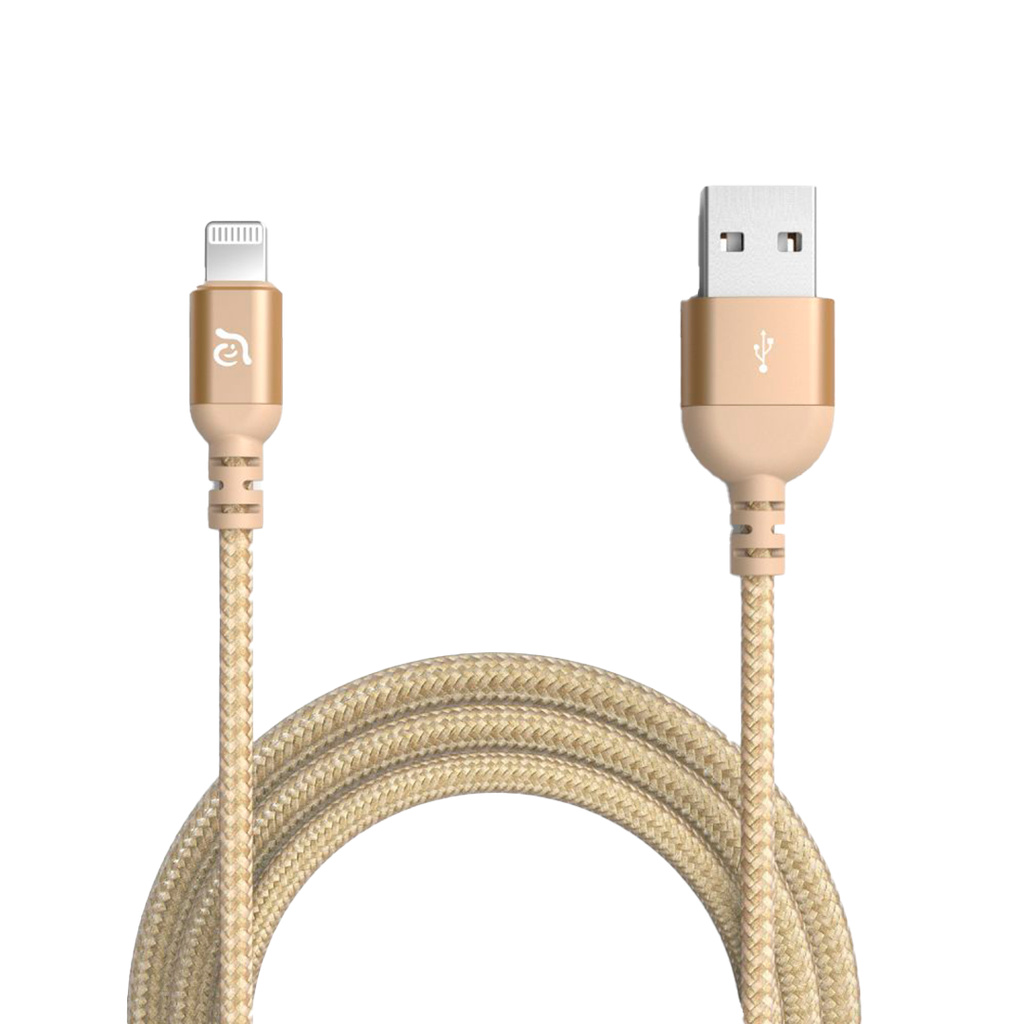 Cable de carga PeAk III 120B de USB-A a Lightning (1.2 m) de Adam Elements - Oro