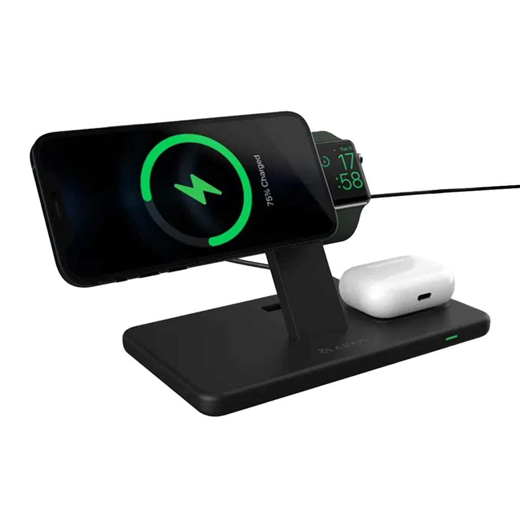 Adam Elements OMNIA M3 Magnetic 3-in-1  Estación de carga inalámbrica - Negro