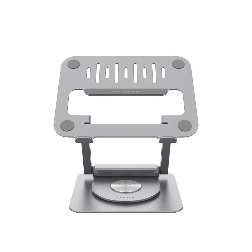 Soporte plegable 6-en-1 (adaptador integrado) CASA Hub Stand Pro de USB-C a HDMI/Ethernet/USB-A/USB-C para MacBook de Adam Elements - Gris espacial