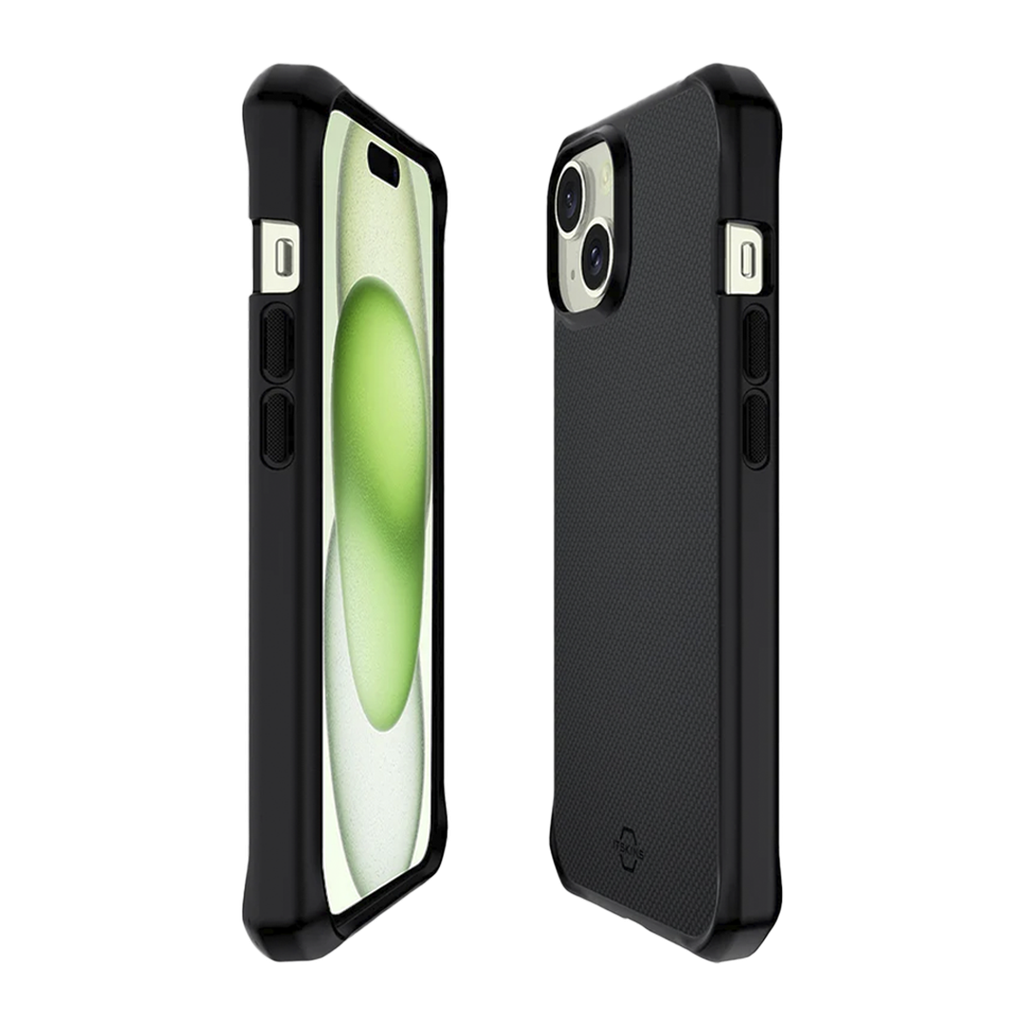Funda ItSkins HYBRID R Nylon con MagSafe - iPhone 15 - Negro