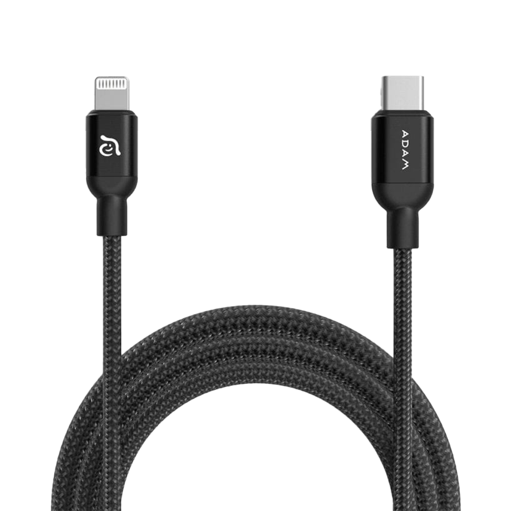 Cable de carga trenzado CASA P120 de USB-C a USB-C de 240 W (1.2 m) de Adam Elements - Negro