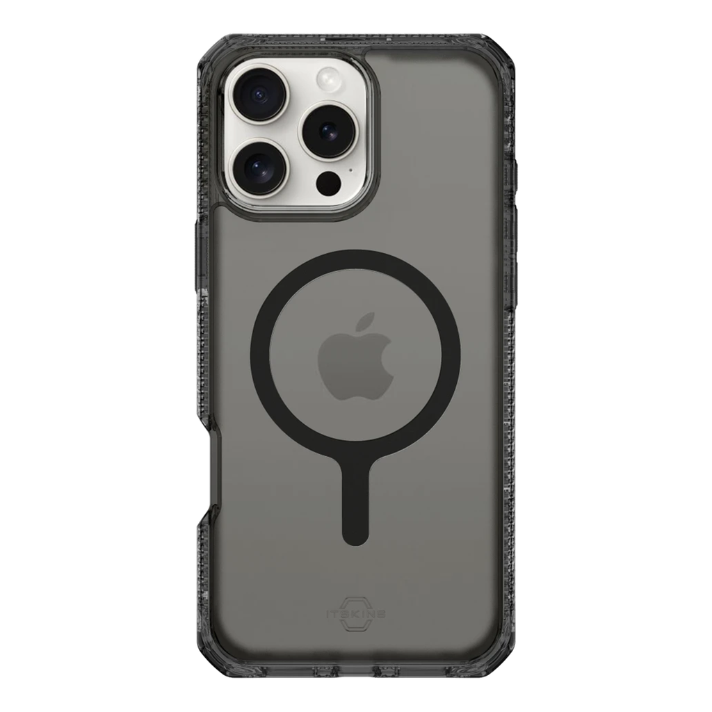 Funda Hybrid R Vapor con MagSafe de ItSkins para iPhone 16 Pro Max - Negro humo